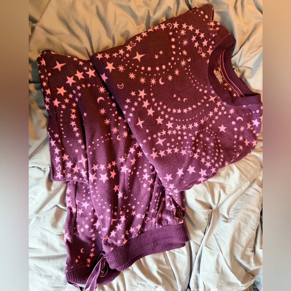Purple Starry Pajama Set cuddle duds women’s small